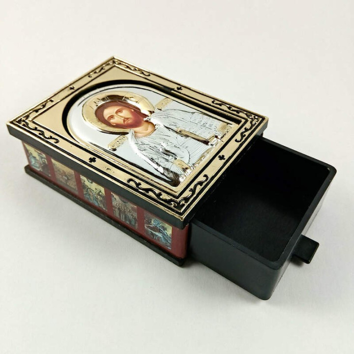 Obiecte bisericesti | Cutie cu Icoana Maicii Domnului din plastic 7cm | 5801