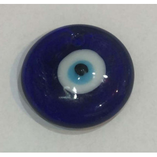 Obiecte bisericesti | Medalion ochi norocos de sticla albastra 30mm | 2109