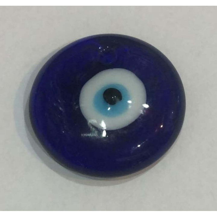 Obiecte bisericesti | Medalion ochi norocos de sticla albastra 30mm | 2109