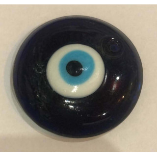 Obiecte bisericesti | Medalion ochi norocos de sticla albastra 50mm | 2110