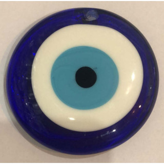 Obiecte bisericesti | Medalion ochi norocos de sticla albastra 80mm | 2111