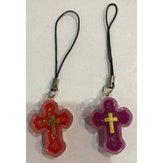 Obiecte bisericesti | Medalion cruce de plastic colorat mm | 2115