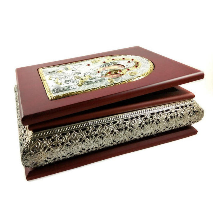 Obiecte bisericesti | Cutie cu Icoana Maicii Domnului din lemn 23cm | 5803