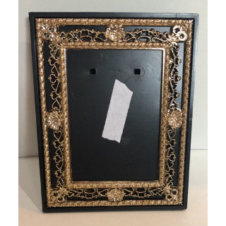 Obiecte bisericesti | Rama foto din plastic negru auriu | 3527