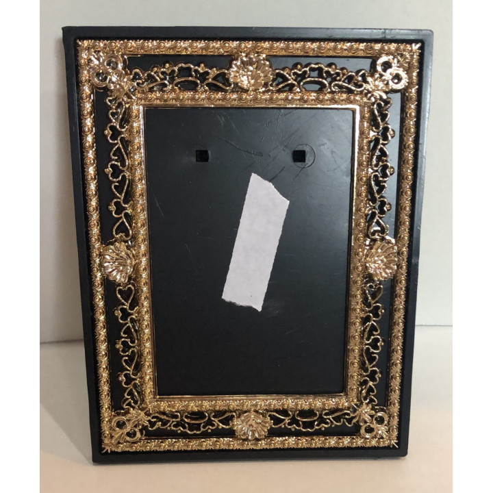 Obiecte bisericesti | Rama foto din plastic negru auriu | 3527