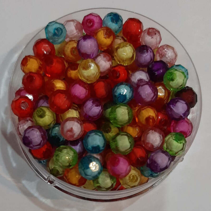 Margele bile distantiere | Margele rotunde fatetate de trecere 8mm | 6536