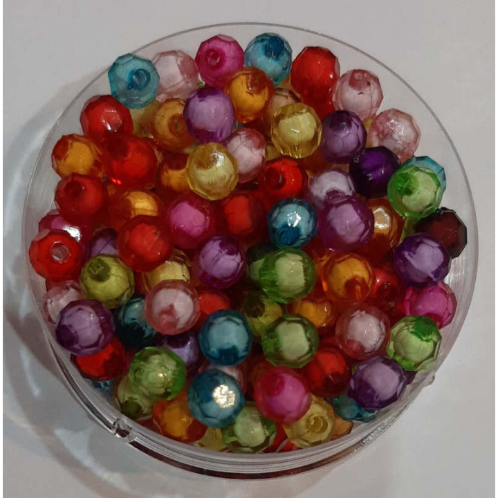 Margele bile distantiere | Margele rotunde fatetate de trecere 10mm | 6537