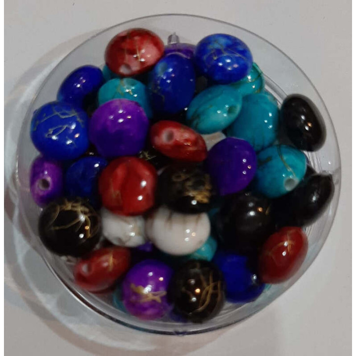 Margele bile distantiere | Margele plate de trecere 10mm | 6540