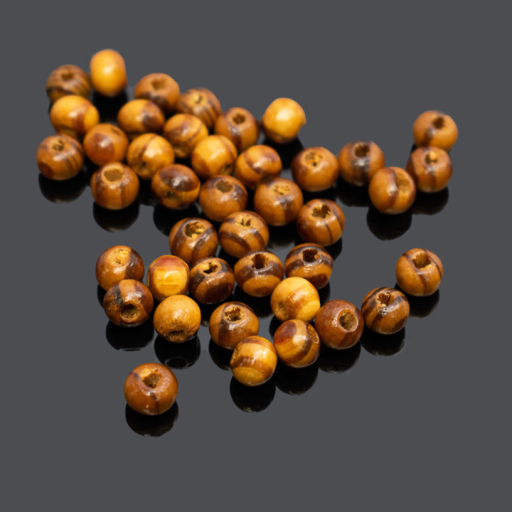 Margele bile distantiere | Margele maslin rotunde de trecere 5mm | 6532