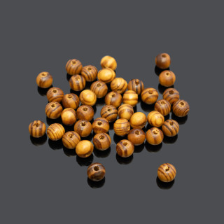 Margele bile distantiere | Margele maslin rotunde de trecere 6mm | 6533