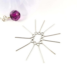 Baza bijuterii | Ac cui baza margele gros 0.7mm 22mm | 3662