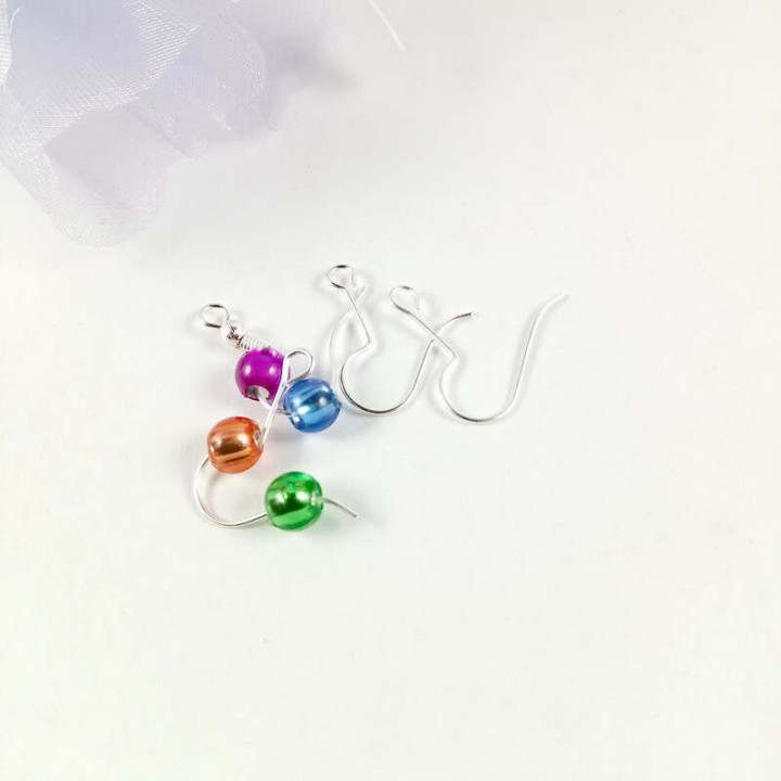 Baza bijuterii | Tortite baza cercei gros 1mm 20mm | 3679