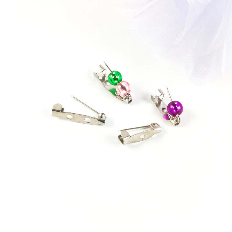 Baza bijuterii | Suport cu ac baza brose gros 1mm 15x4mm | 3681