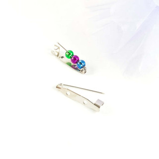 Baza bijuterii | Suport cu ac baza brose gros 1mm 30x4mm | 3682