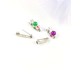 Baza bijuterii | Suport cu ac baza brose gros 1mm 20x4mm | 3685