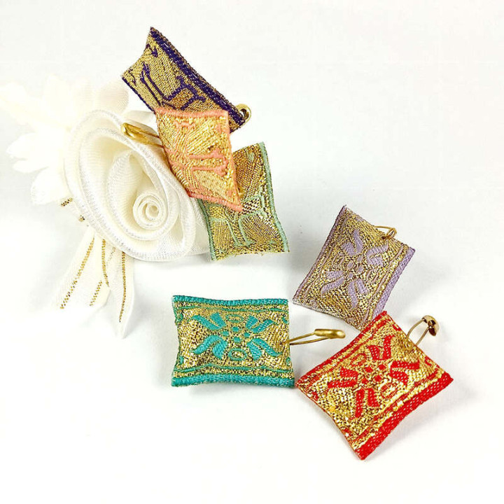 Obiecte bisericesti | Medalion cruce pernute filacterii de material textil 35mm | 2120