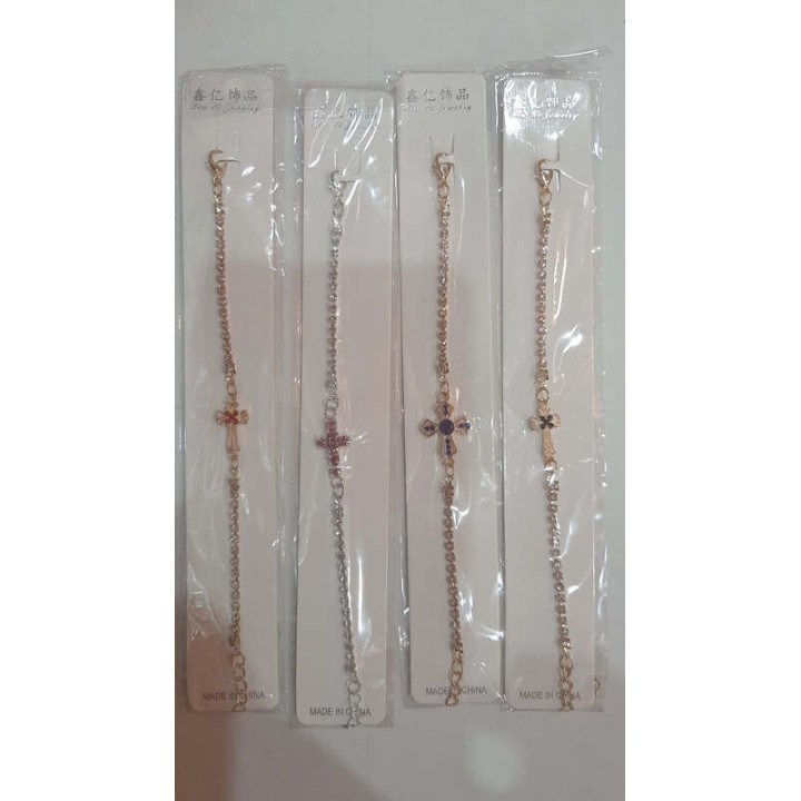 Colportaj Bisericesti.ro | Bratara lantisor auriu tip strasuri | 1301