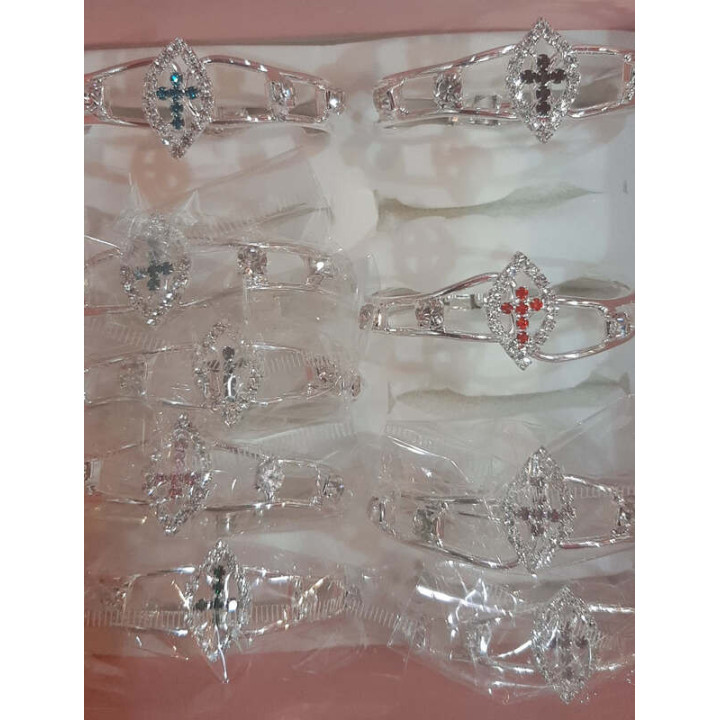 Colportaj Bisericesti.ro | Bratara rigida argintie metalica | 1304