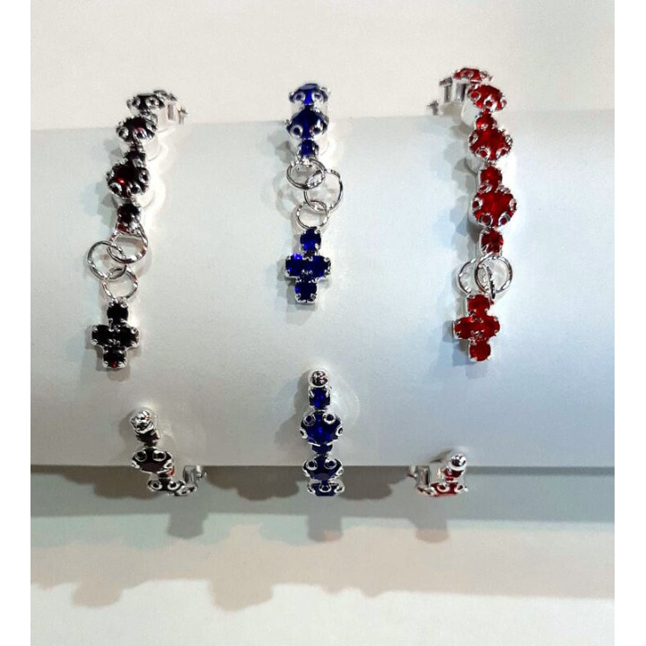 Colportaj Bisericesti.ro | Bratara pietre strasuri arc metal un rand | 1309