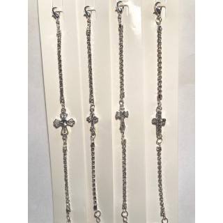 Colportaj Bisericesti.ro | Bratara lantisor argintiu tip strasuri | 1300