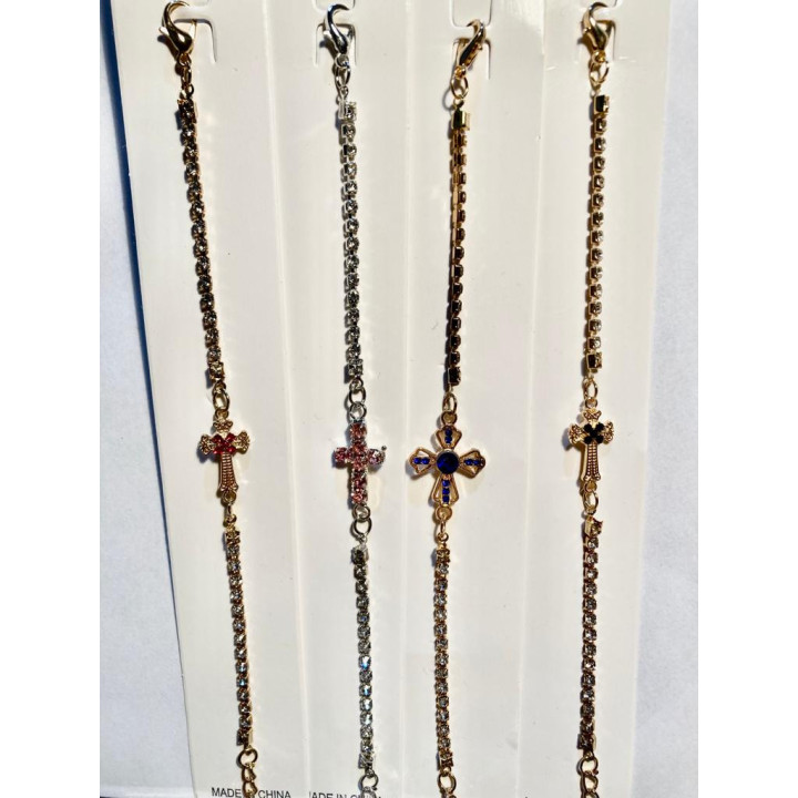 Colportaj Bisericesti.ro | Bratara lantisor auriu tip strasuri | 1301