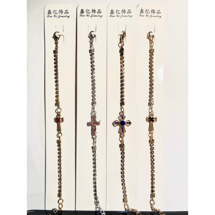 Colportaj Bisericesti.ro | Bratara lantisor auriu tip strasuri | 1301