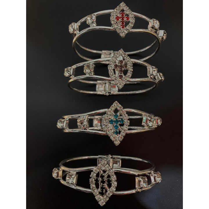 Colportaj Bisericesti.ro | Bratara rigida argintie metalica | 1304