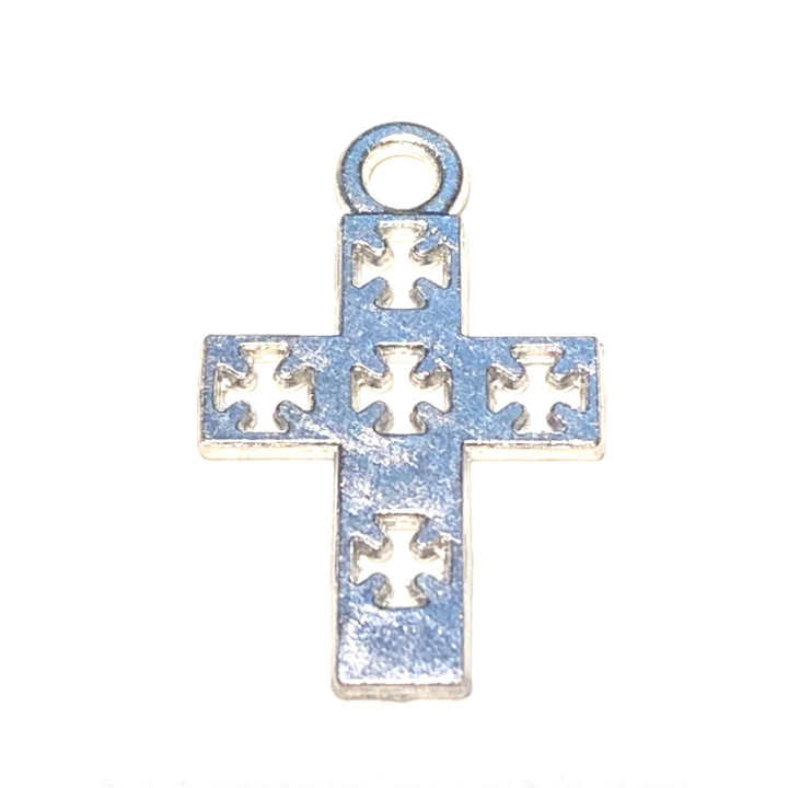 Obiecte bisericesti | Medalion cruce de metal 17mm | 2119