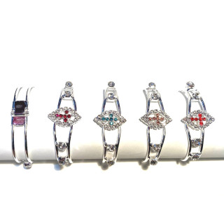 Colportaj Bisericesti.ro | Bratara rigida argintie metalica | 1304