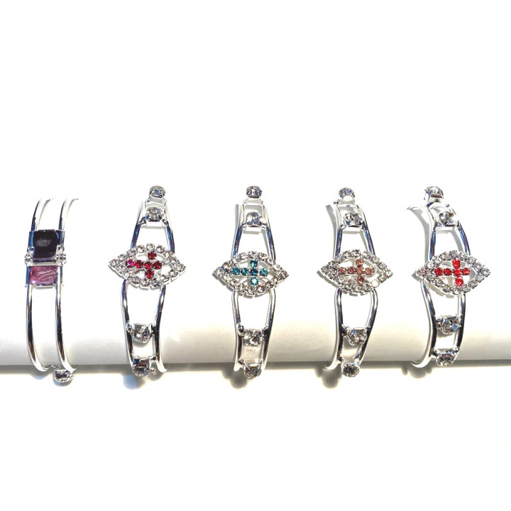 Colportaj Bisericesti.ro | Bratara rigida argintie metalica | 1304