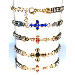 Colportaj Bisericesti.ro | Bratara lantisor argintiu tip strasuri | 1305