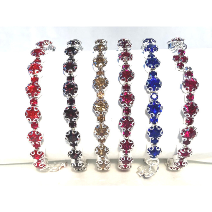 Colportaj Bisericesti.ro | Bratara pietre strasuri arc metal un rand | 1309