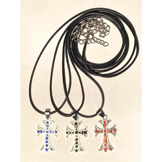 Obiecte bisericesti | Colier cruce metalica filigranata | 1800