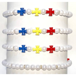 Metanii si bratari religioase | Bratara elastica bile si distantiere plastic  | 1344