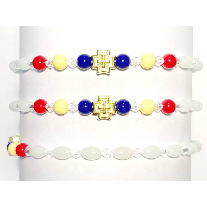 Metanii si bratari religioase | Bratara elastica bile plastic fosforescente | 1347