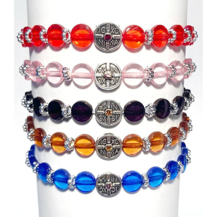 Metanii si bratari religioase | Bratara elastica bile plastic color | 1353