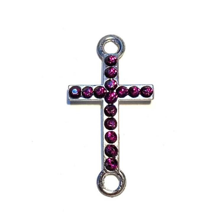 Margele bile Margele cruce de legatura din metal lucios argintiu|auriu   si strasuri cod 6027