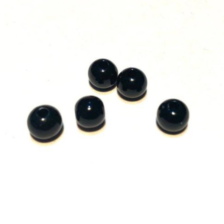 Margele bile Margele rotunde de trecere din plastic color negru|alb|rosu|crem si  cod 6112