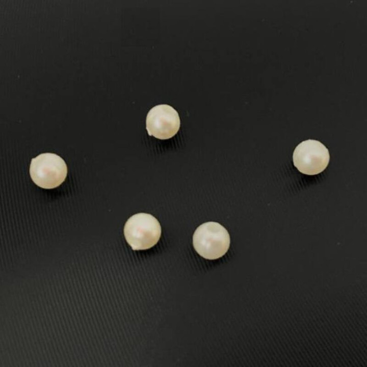 Margele bile Margele rotunde de trecere din plastic color negru|alb|rosu|crem si  cod 6112