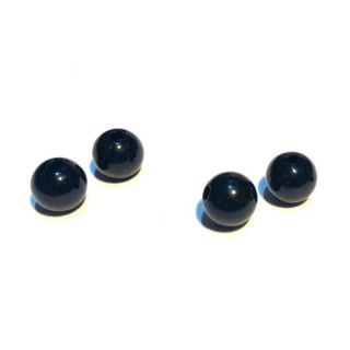 Margele bile Margele rotunde de trecere din plastic color negru|alb si  cod 6113