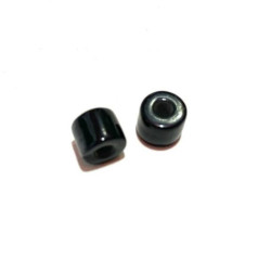 Margele bile Margele cilindru de trecere din plastic mat negru si ~ buc/kg cod 6548