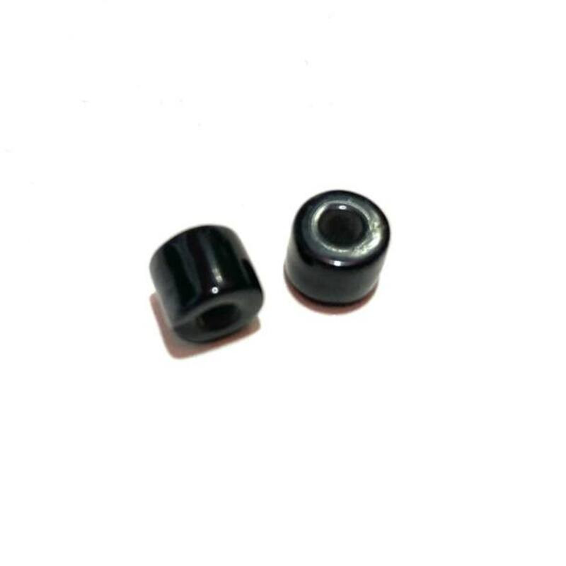 Margele bile Margele cilindru de trecere din plastic mat negru si ~ buc/kg cod 6548
