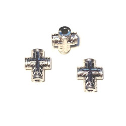 Margele bile Margele cruce de trecere din metal  argintiu|auriu   si  cod 6553