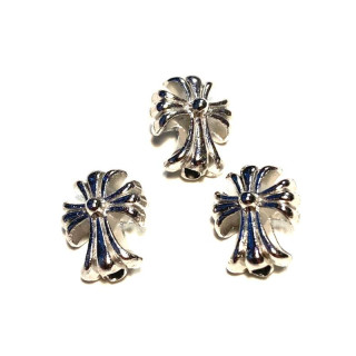 Margele bile Margele cruce de trecere din metal trilobata argintiu si  cod 6556