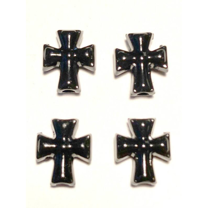 Margele bile Margele cruce de trecere din plastic  negru si  cod 6557