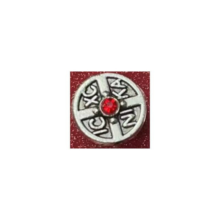 Margele bile Margele disc de trecere din metal cruce ICXC NIKA argintiu si  cod 6562