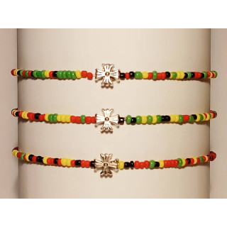 Metanii si bratari religioase | Bratara elastica bile sticla nisip | 1364