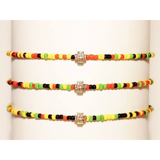 Metanii si bratari religioase | Bratara elastica bile sticla nisip | 1365