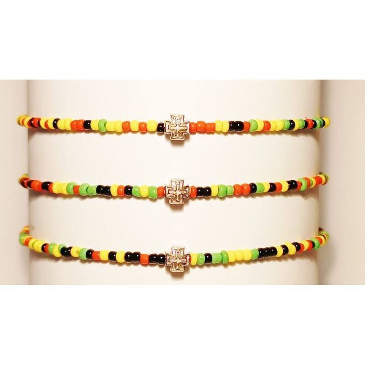 Metanii si bratari religioase | Bratara elastica bile sticla nisip | 1365