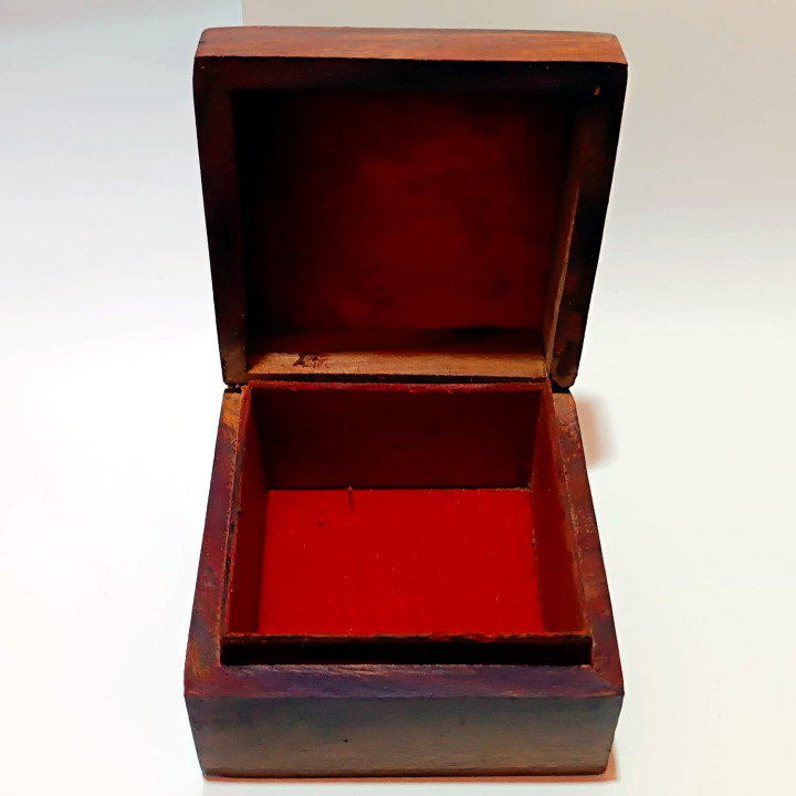 Artizanat India | Cutii din lemn caseta cu incuietoare si balamale metalice maro 10cm  | 5835